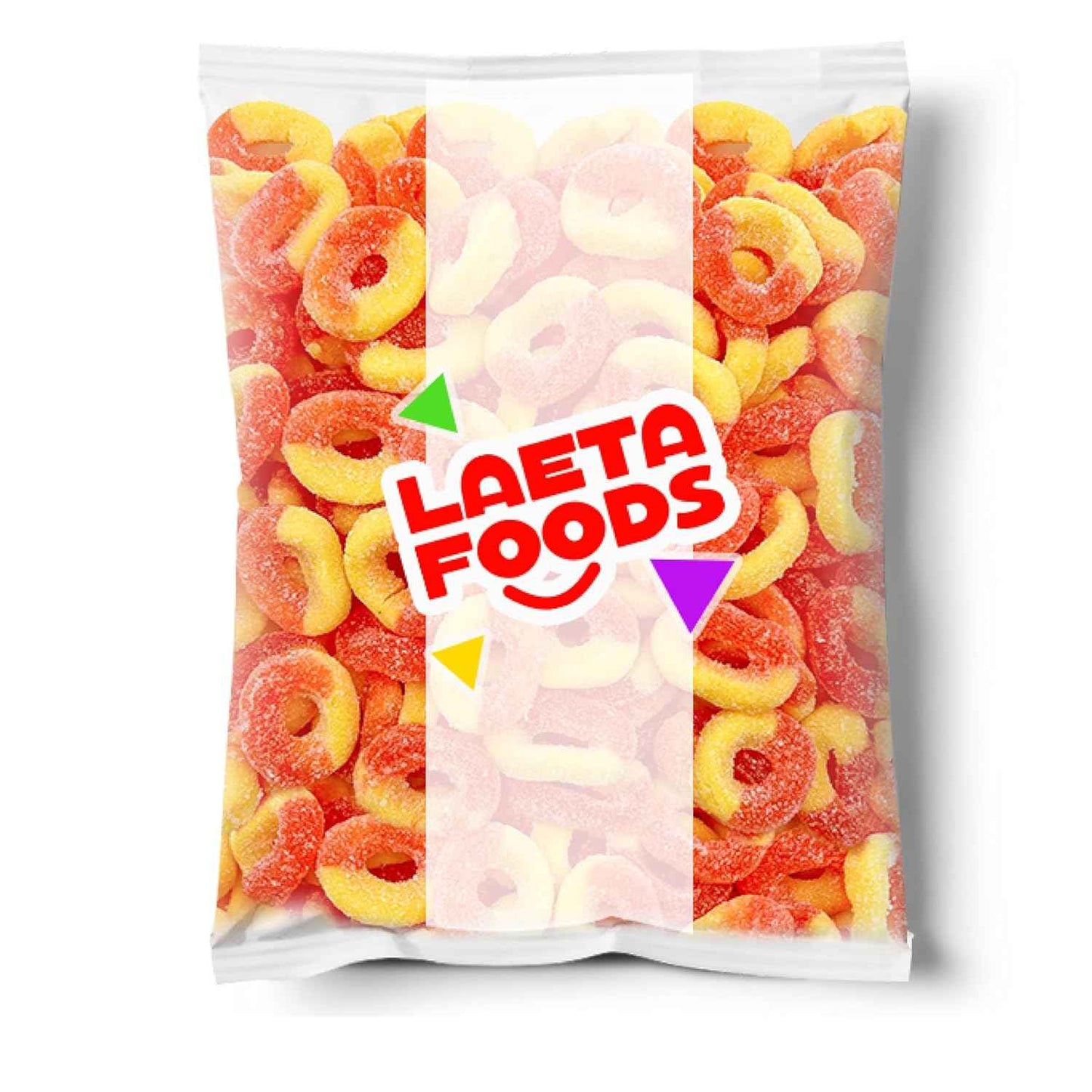 Peachful Peach Rings Gummy Candy | 1lb Bulk Bag | Camping and Road Trip Travel Snack