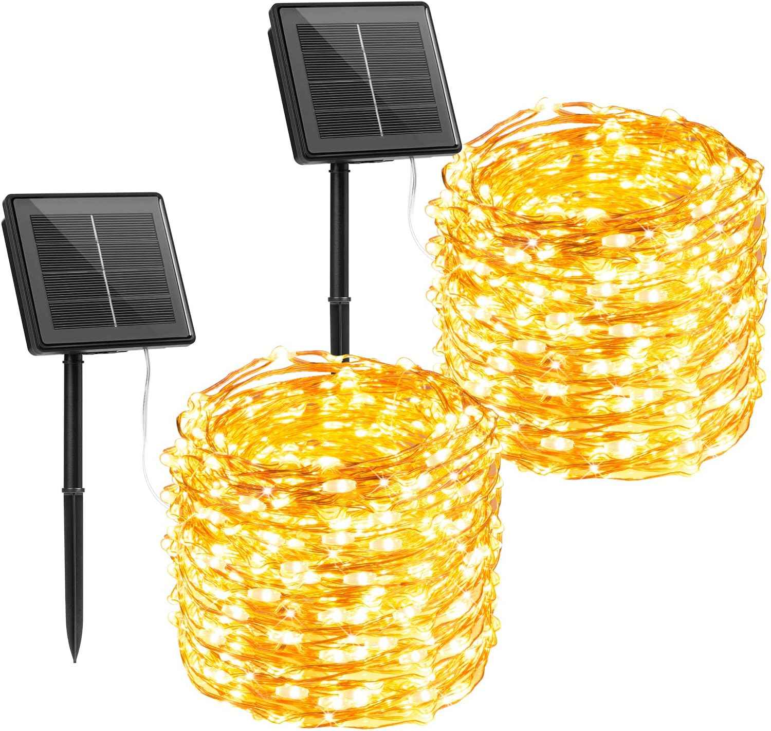 Brightown Solar Fairy Lights – Flexible Copper Wire Outdoor String Lights for Camping, Pergola and Garden Parties