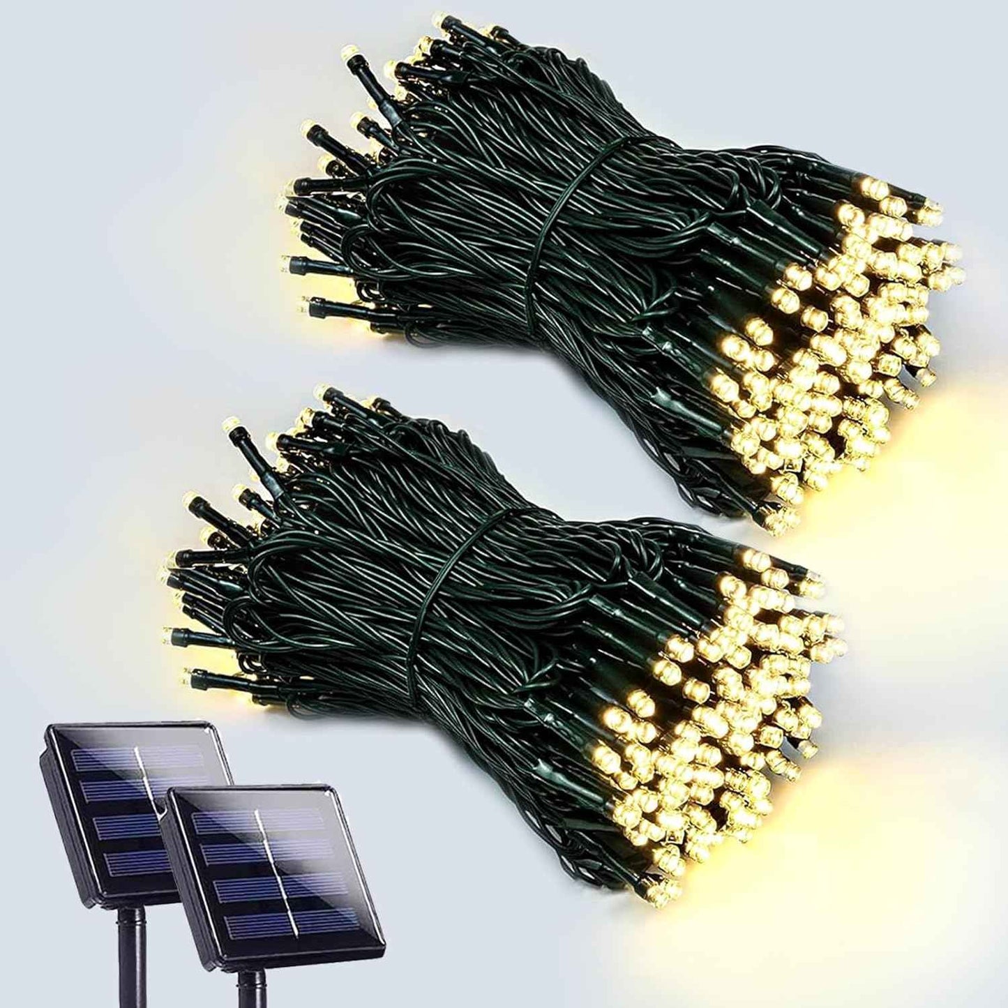 Lumimuse Ambient Solar Lights – 200 LED Green Wire Decor for Rustic Living Room Accent, Bedroom Canopy and Sunroom Mood Lighting