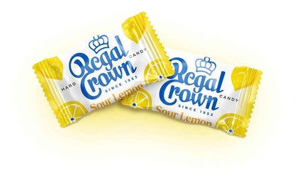 Regal Crown Sour Lemon Hard Candy – Low Calorie Afternoon Pick-Me-Up, Only 15 Calories Per Piece for Mindful Snacking (6.25 oz)