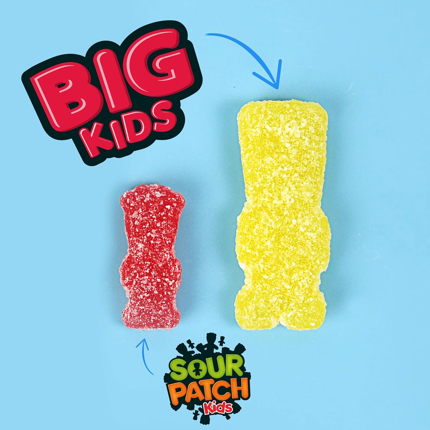 SOUR PATCH KIDS Big Kids Chewy Candy for Road Trips, 12 oz Resealable Travel Share Bag