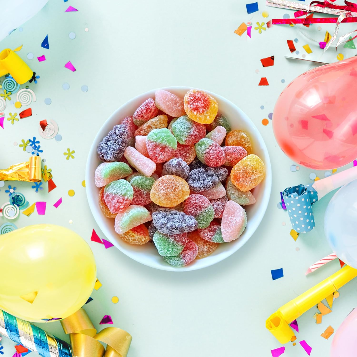 SOUR PATCH KIDS Fruits Mix Chewy Candy for Road Trips and Camping Snacks, Resealable Share Size 11.03 oz