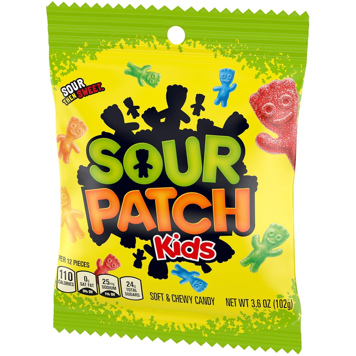 Sour Patch Kids Original Soft & Chewy Candy Bulk 12-Pack – After-School Snack and Classroom Treasure Box Reward for Children