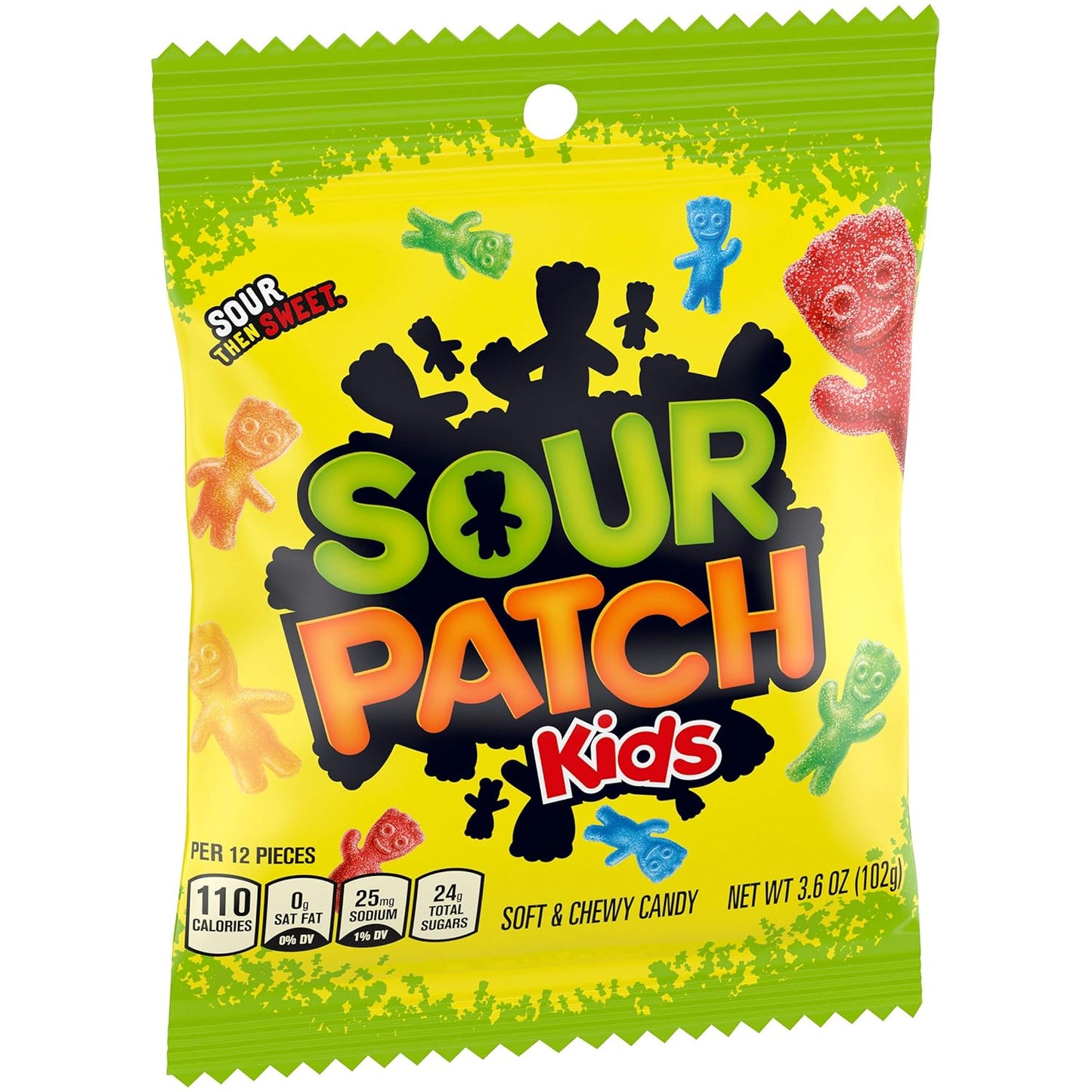 Sour Patch Kids Original Soft & Chewy Candy Bulk 12-Pack – After-School Snack and Classroom Treasure Box Reward for Children