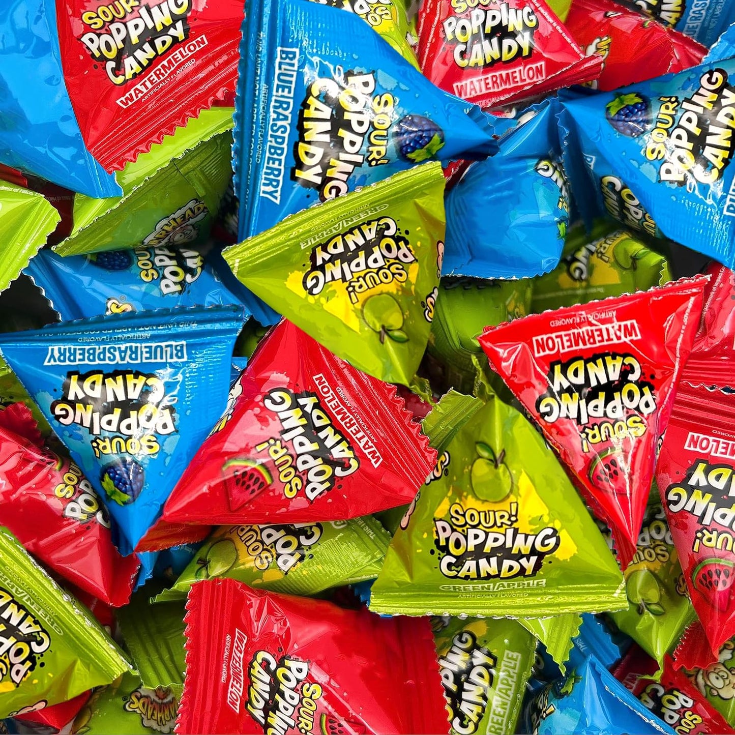 Sour Popping Rocks - Ready-to-Give Party Favor Candy for Birthday Goody Bags, Piñata Fillers, and Classroom Celebrations - 40 Individually Wrapped Pouches