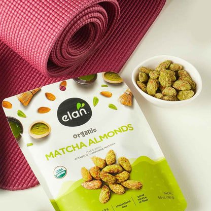 Elan Organic Matcha Almonds – Thoughtful Wellness Gift for Her Birthday and Mother's Day