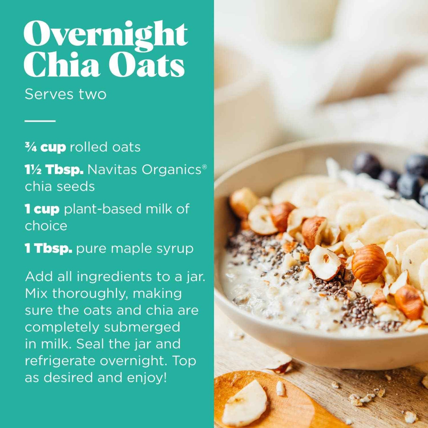 Navitas Organics Chia Seeds – Single Ingredient Organic Superfood for a Clean Uncluttered Pantry