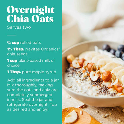 Navitas Organics Chia Seeds – Single Ingredient Organic Superfood for a Clean Uncluttered Pantry