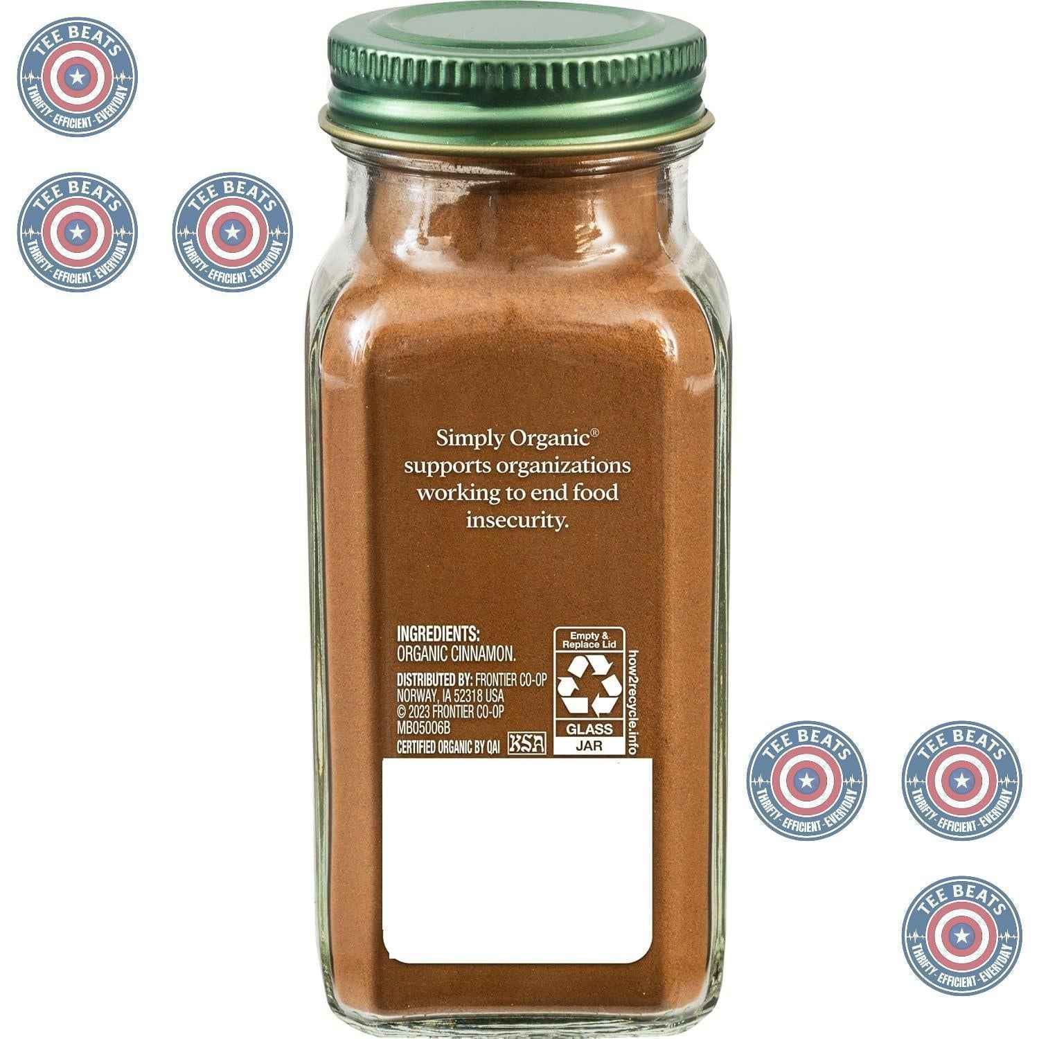 Simply Organic Organic Ceylon Cinnamon – Wellness Pantry Staple for Oatmeal Bowls, Golden Milk, and Slow Mornings