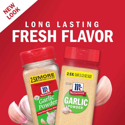 McCormick Garlic Powder – Quick-Dispense Shaker for Busy Meal Prep Routines, 8.75 oz