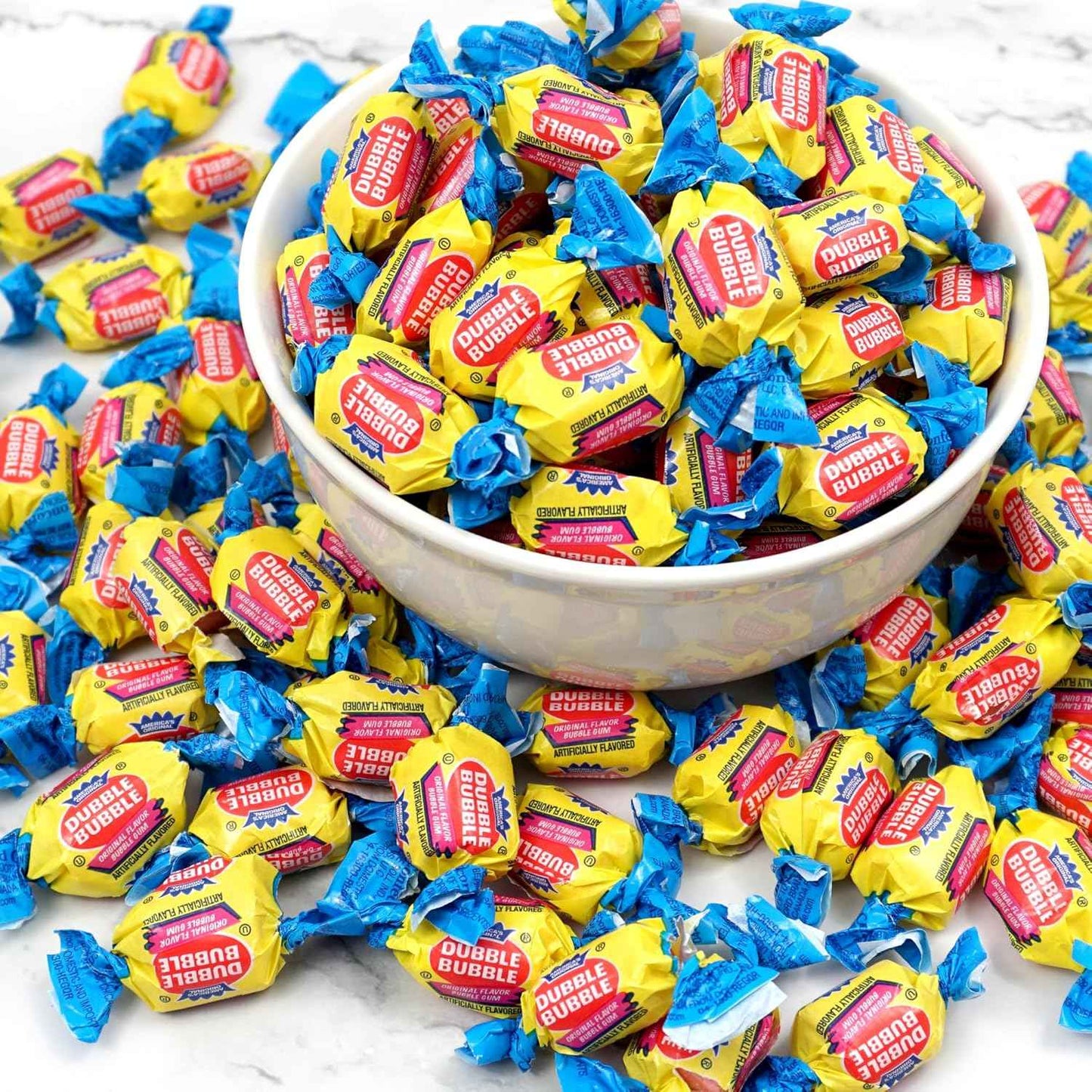 Double Bubble Original Bubble Gum – Hygienic Individually Wrapped Pieces for Shared Candy Dishes, 1 lb Bulk Bag