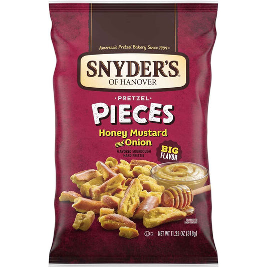 Snyder's of Hanover Cheddar Pretzel Pieces – On-the-Go Crunchy Snack for Road Trips and Errands