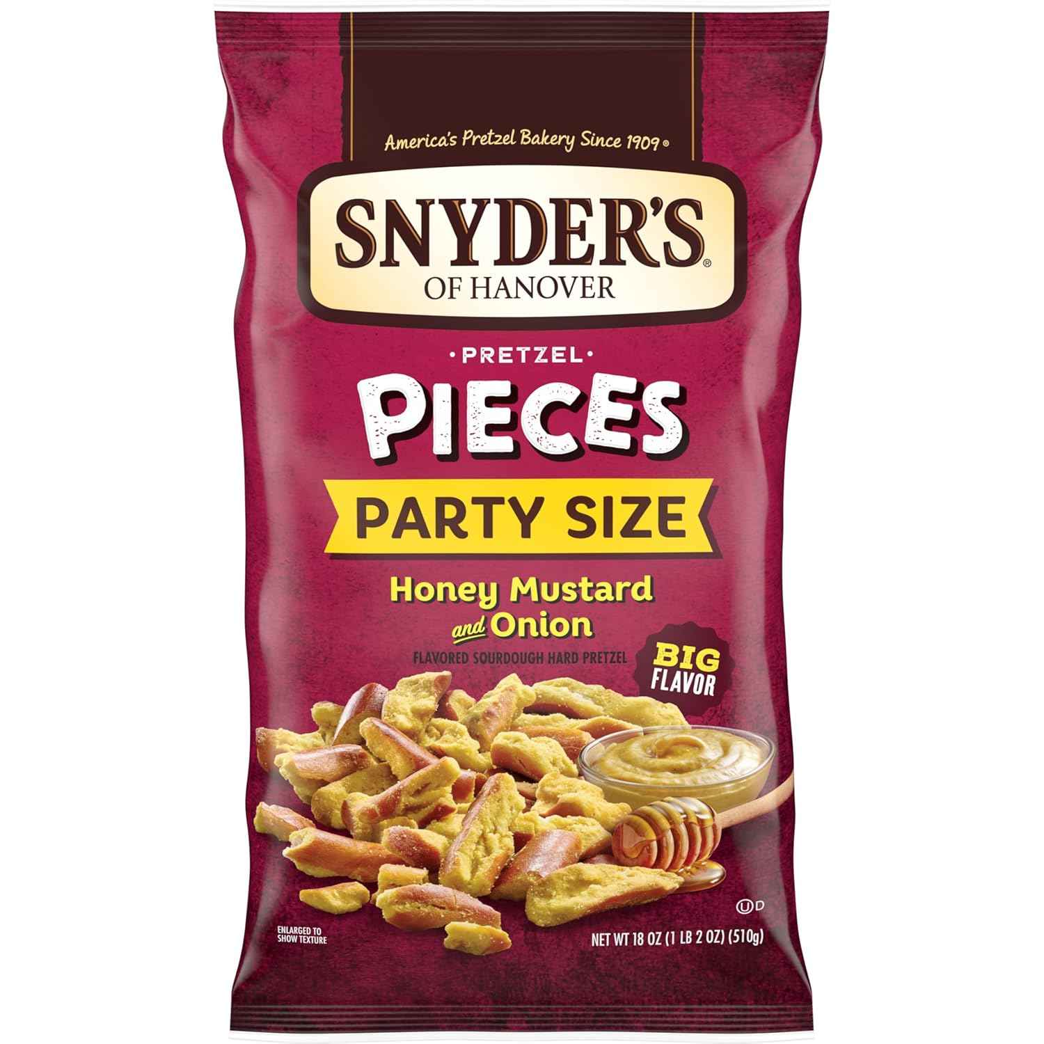 Snyder's of Hanover Pretzel Pieces, Cheddar Cheese 18 Oz – Grab-and-Go Crunchy Snack for Picnics, Tailgates, and Patio Parties