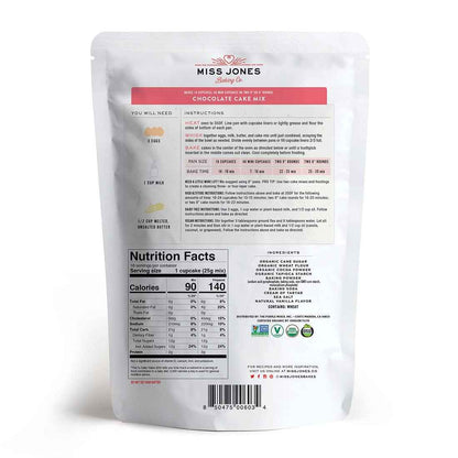 Miss Jones Baking Organic Chocolate Cake Mix – Thoughtful Gift for Vegan Friends and Allergy-Sensitive Hosts at Home