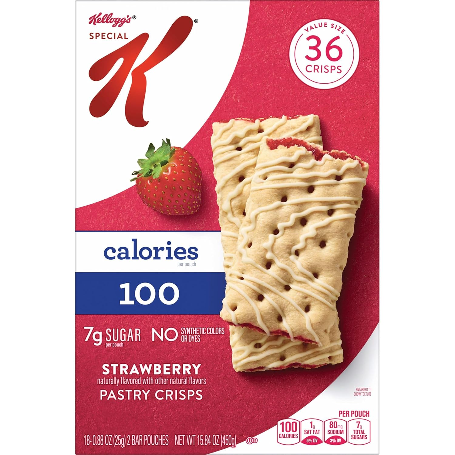 Special K Bar Pastry Crisps, Strawberry – Travel-Friendly Snack for Road Trips and Car Cup Holders