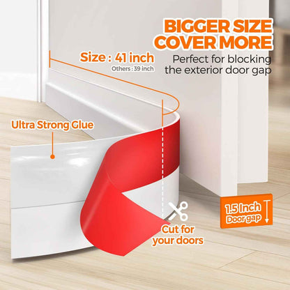 Holikme Door Draft Stopper for Home Safety, Non-Toxic Silicone Under Door Blocker Keeps Kids and Pets Protected