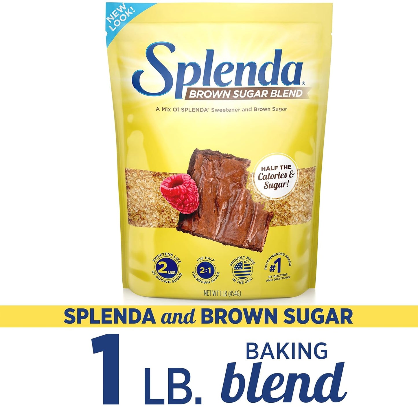 SPLENDA Brown Sugar Blend as a Thoughtful Housewarming Gift, Half-Sugar Baking Pantry Staple for Health-Conscious Home Cooks
