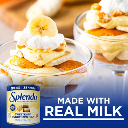 SPLENDA No Sugar Added Condensed Milk – Guilt-Free Coffee Sweetener for Weight Management Routines, 14 oz