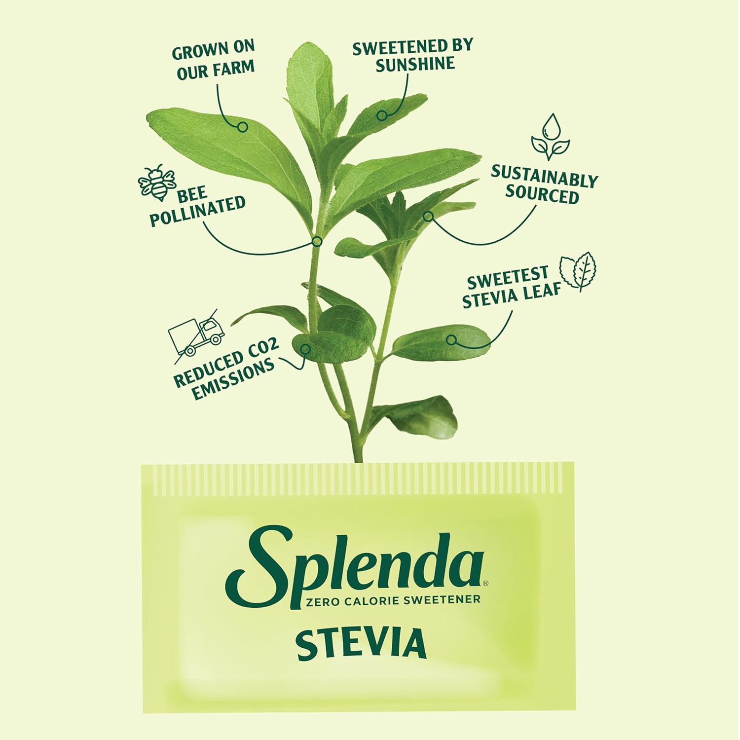 SPLENDA Stevia Zero Calorie Sweetener – Family Friendly Sugar Substitute for Lunchbox Treats