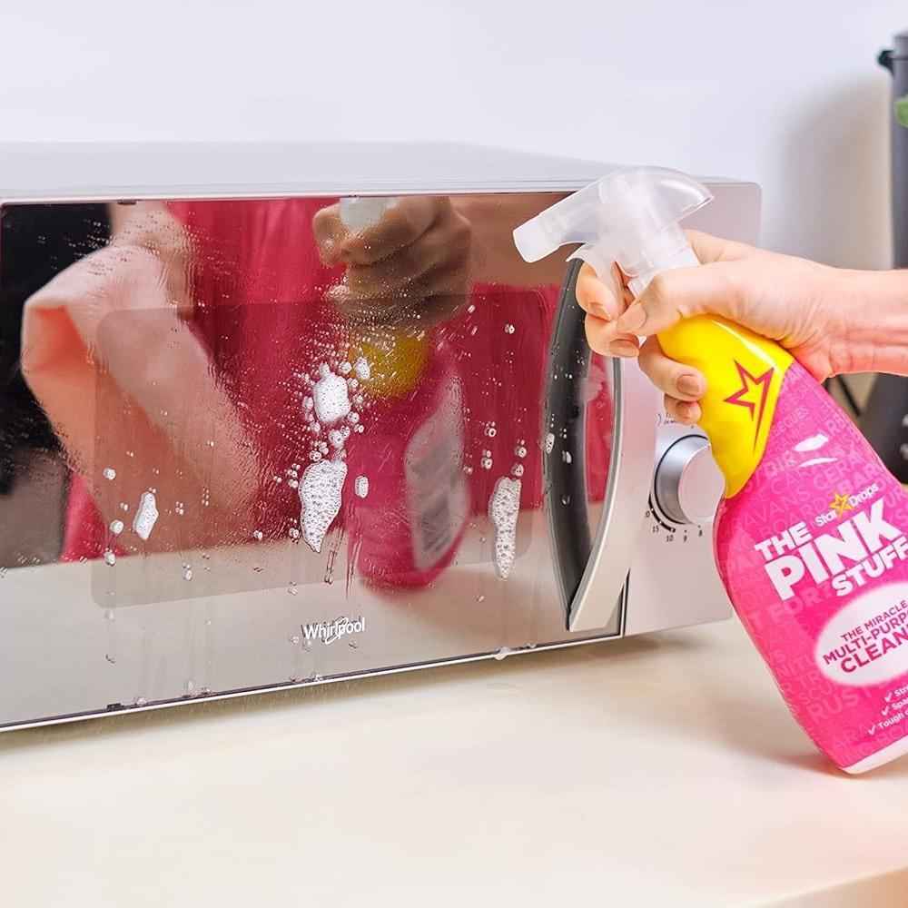 Stardrops Pink Stuff Rhubarb Cleaning Spray 750ml 3-Count – Birthday Gift for Mom Who Loves a Clean Kitchen