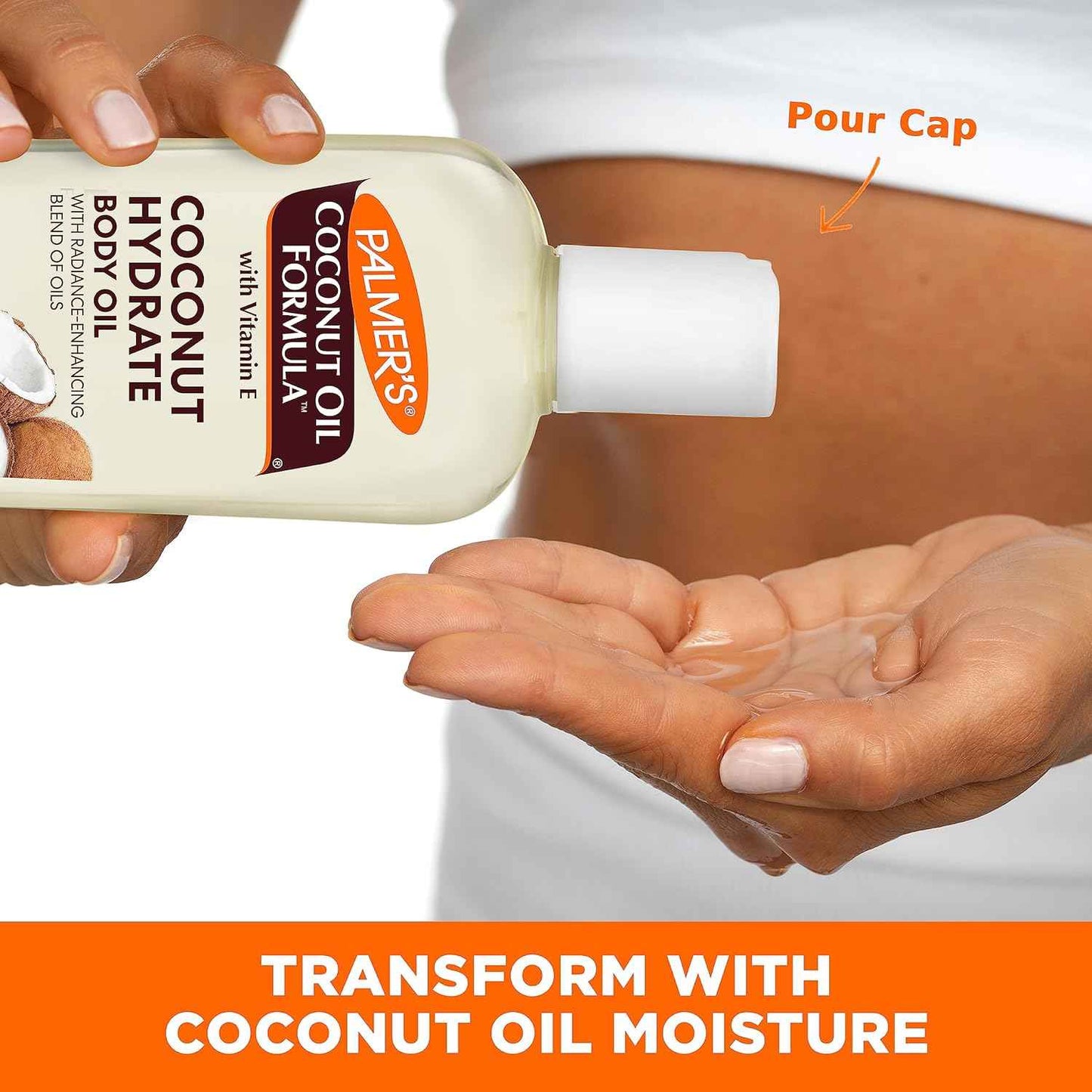 Palmer's Coconut Oil Body Oil – Nightly Self-Care Moisturizer for Spa-Inspired Bathroom Routines