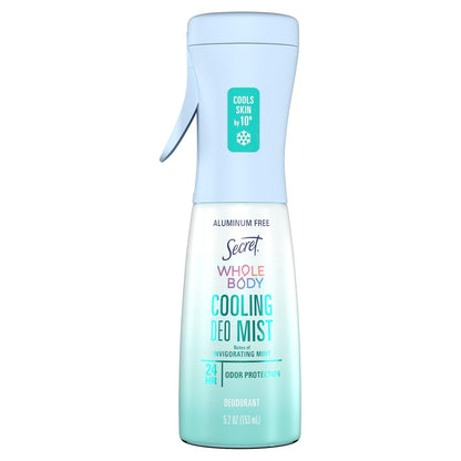 spray-mist applicator delivering 10-degree skin temperature reduction on contact
