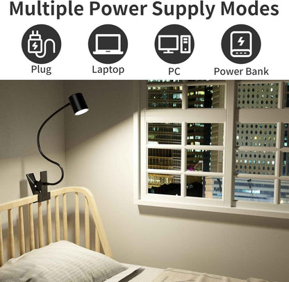 Dott Arts Desk Lamp – Stylish Clip-On Reading Light for Cozy Bedrooms, 7 Color Finishes