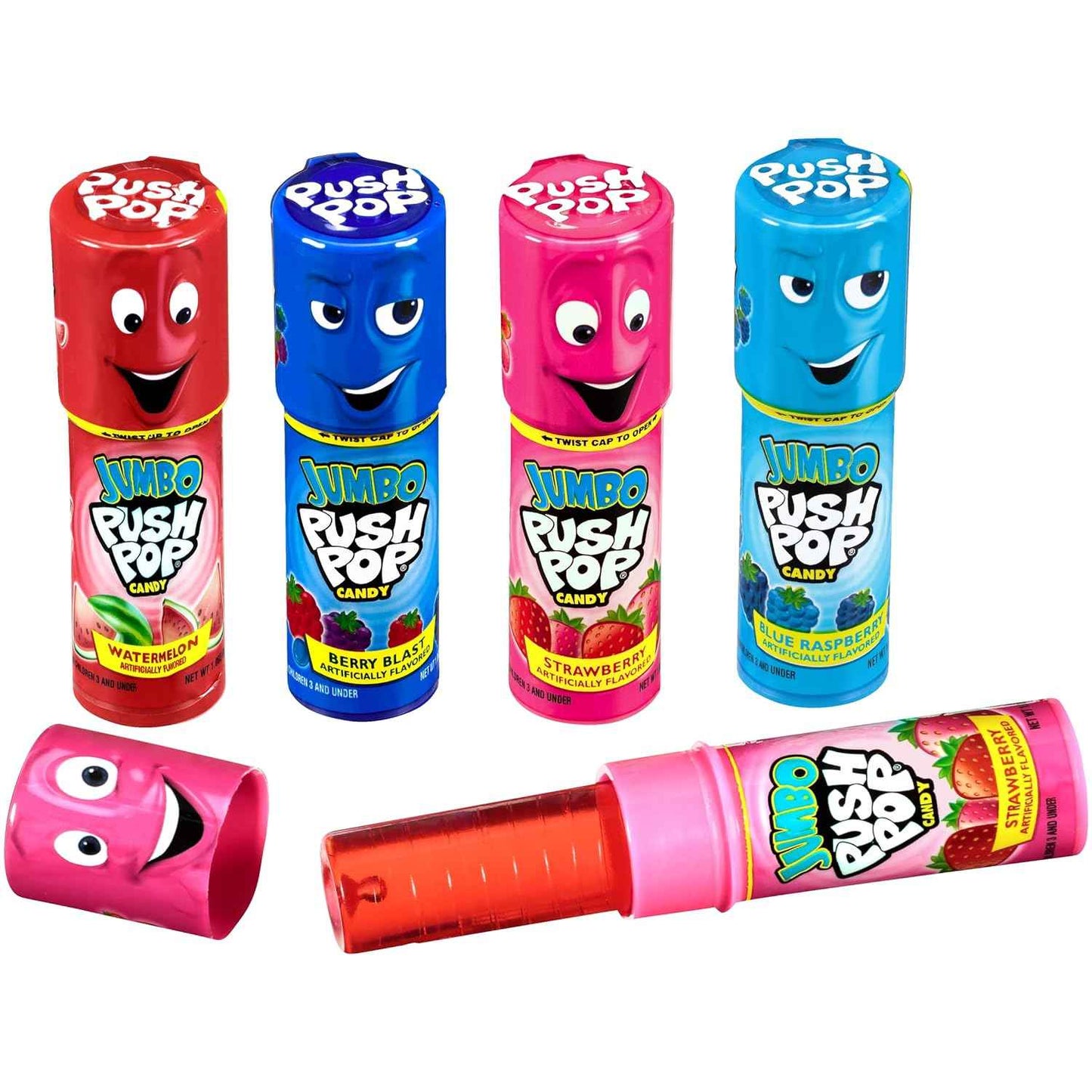Bazooka Push Pop Jumbo Lollipops – Travel Friendly Treat for Road Trips and Park Outings