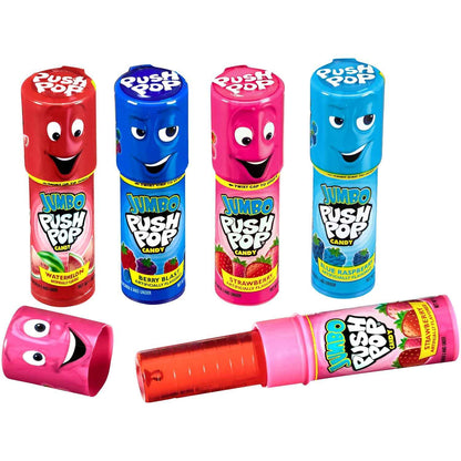 Bazooka Push Pop Jumbo Lollipops – Travel Friendly Treat for Road Trips and Park Outings
