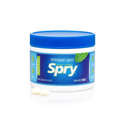 Spry Xylitol Berry Blast Mints Sugar Free Candy - Dentist-Approved Lunchbox Treat for Kids' Lunchboxes, 45 Count