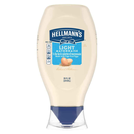 Hellmann's Light Mayonnaise Squeeze Bottle – Calorie-Conscious Pantry Staple for Guilt-Free Sandwiches and Meal Prep