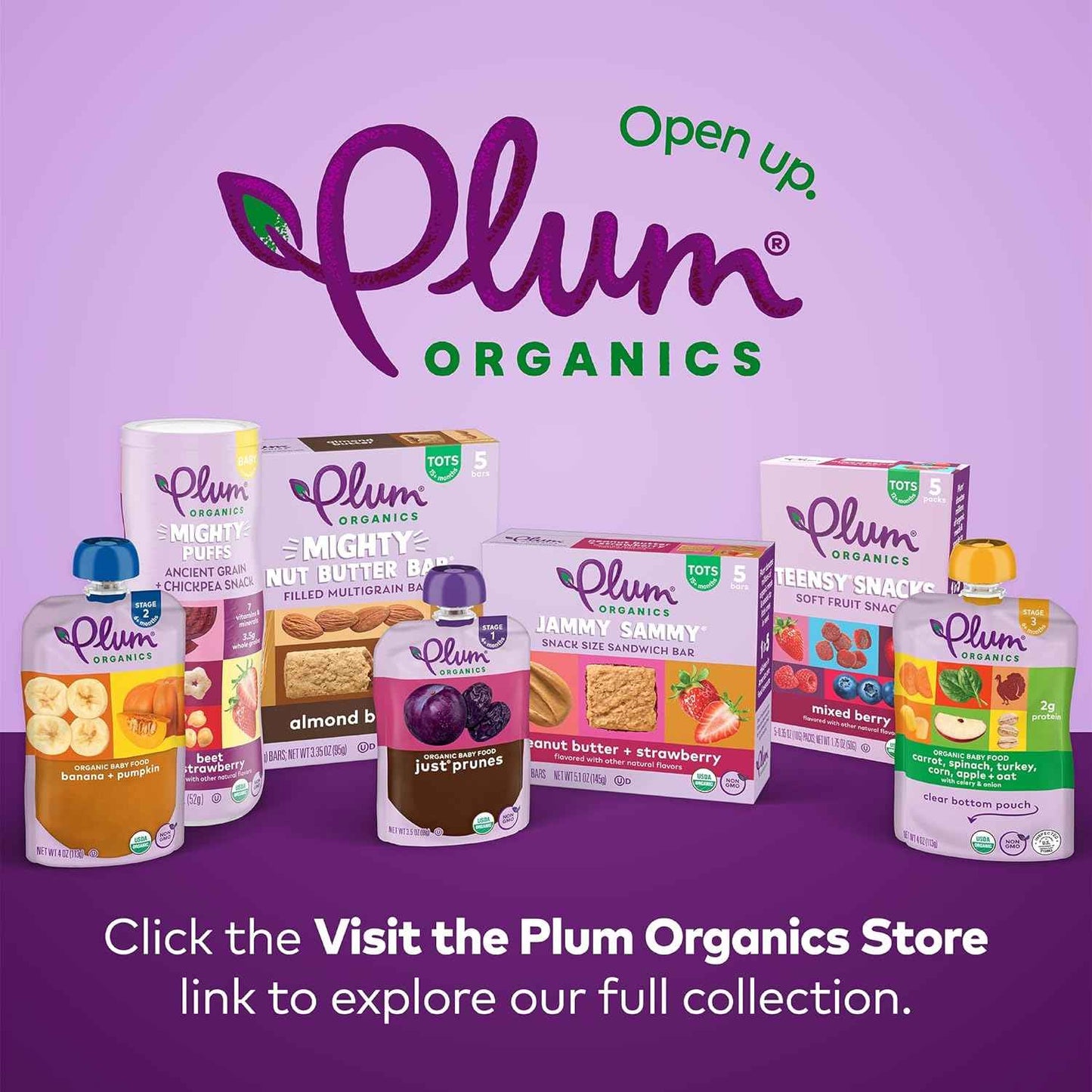 Plum Organics Organic Baby Food Pouches – USDA Certified Non-GMO Stage 2 Puree with Resealable Cap, 4 oz Safe Travel Pack of 4