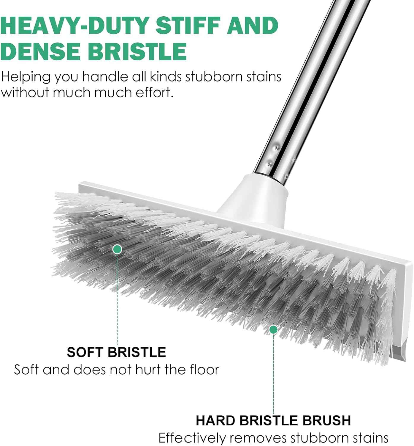 SetSail 51 Inch Long Handle Deck Brush – Heavy Duty Patio and Balcony Scrubber with Stiff Bristles for Outdoor Surface Cleaning