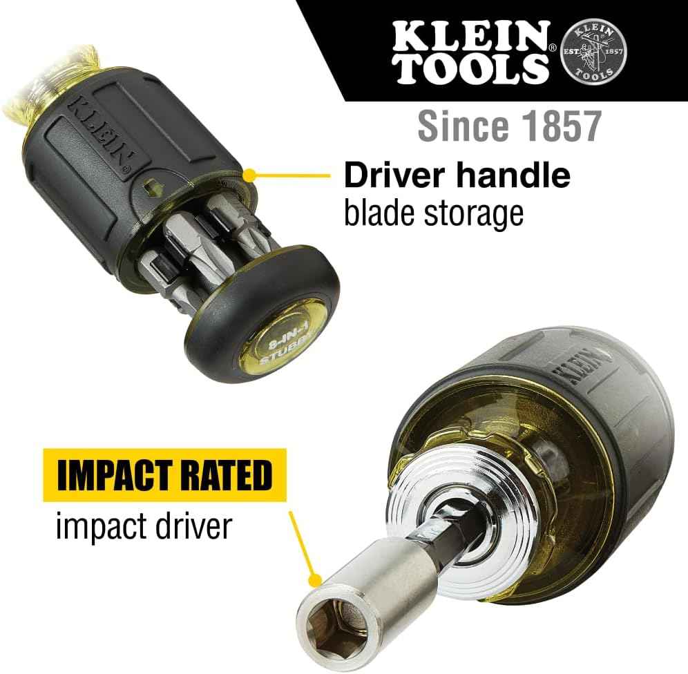 Klein Tools 32308 Stubby Screwdriver – Practical Gift for Electricians and DIY Homeowners