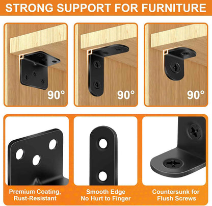 Clean Line Corner Bracket Kit for Uncluttered Floating Shelves and Intentional Living Room Walls