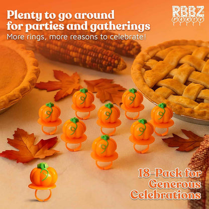 Pumpkin Candy 3D Ring Pops – Portable Trick or Treat Candy for Outdoor Halloween Porch Handouts