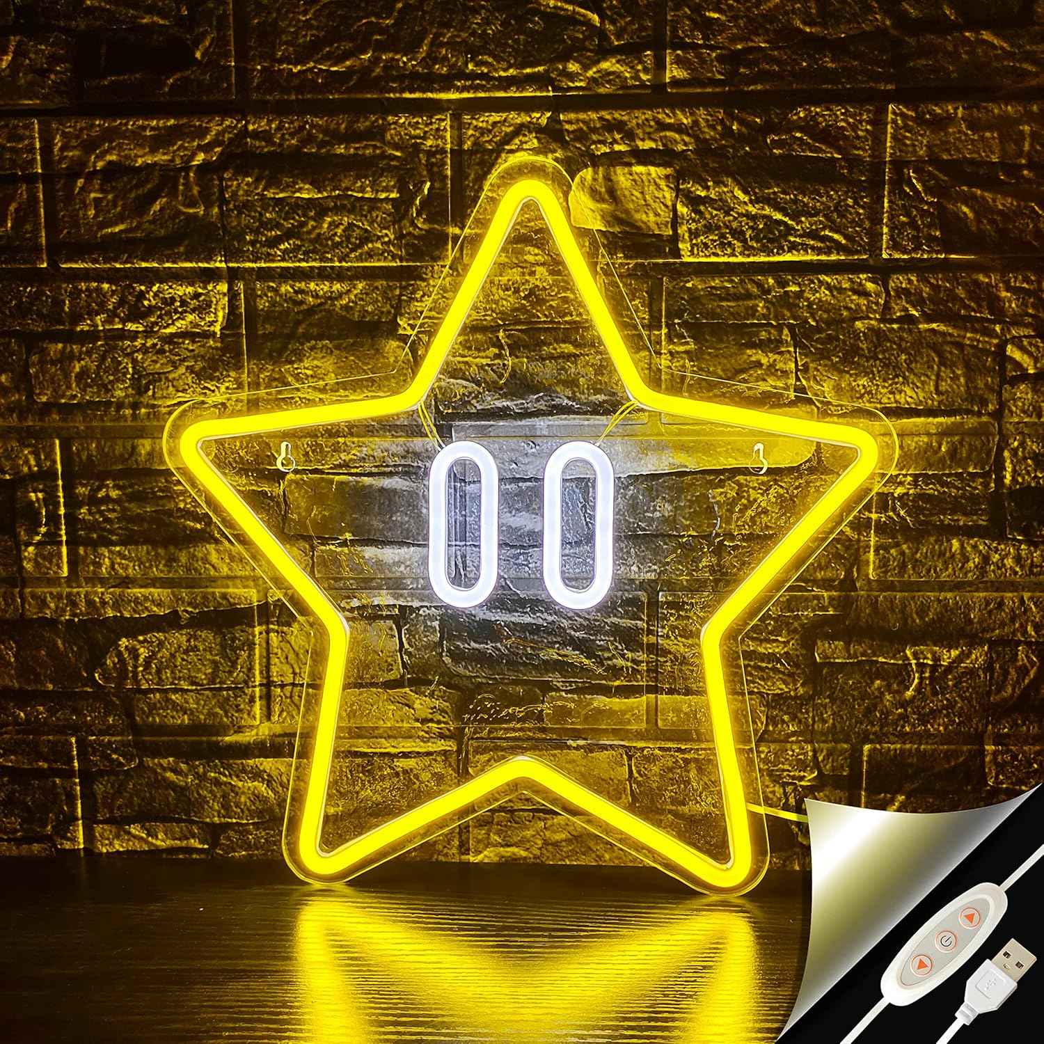 Star Neon Sign – Modern Wall Decor for Bedroom and Living Room, Star-Shaped LED Accent Light