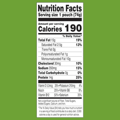 StarKist E.V.O.O. Yellowfin Tuna Pouch – Clean Label Pantry Staple for Intentional Kitchens, 2.6 oz Single Serve