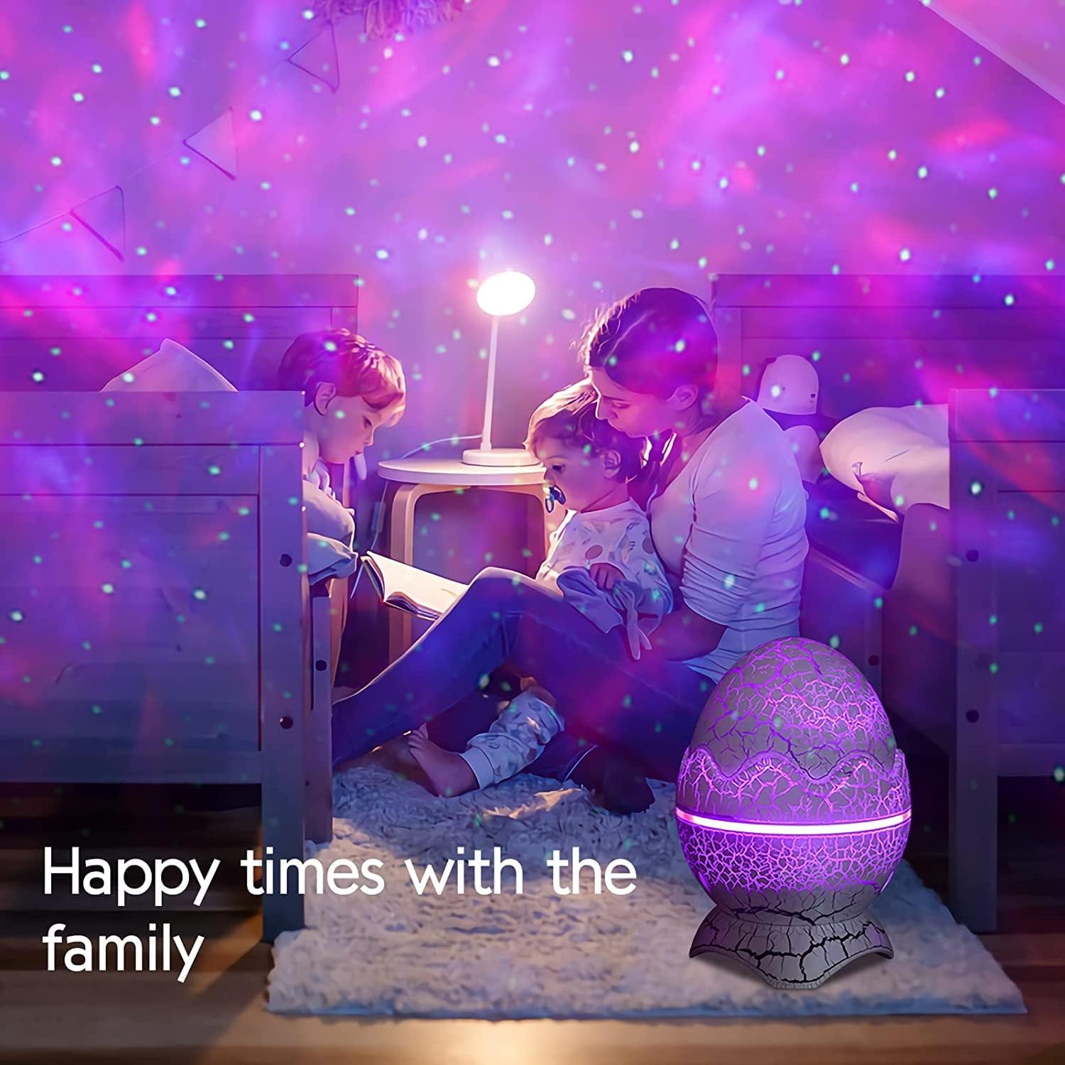 Starlux Dinosaur Egg Galaxy Projector – Personal Wind-Down Ritual Light, White Noise Machine for Deep Sleep