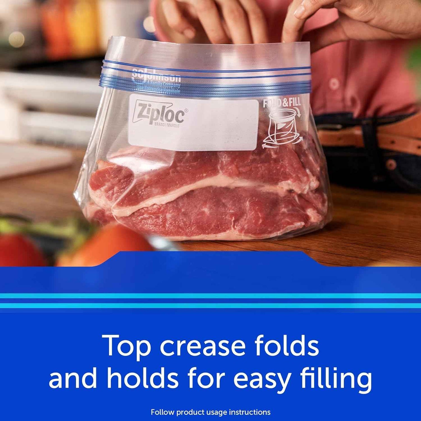 Ziploc Gallon Freezer Bags with Stay Open Design – Portioning Wild Game, Fish, and Garden Harvest