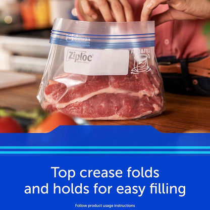 Ziploc Gallon Freezer Bags with Stay Open Design – Portioning Wild Game, Fish, and Garden Harvest