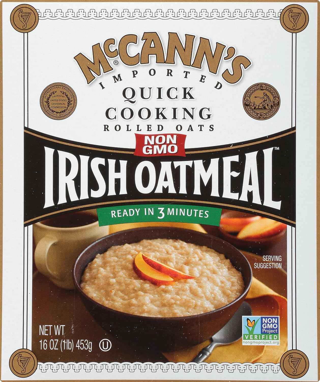McCann's Kosher Irish Oatmeal Kid-Friendly Family Breakfast with Bananas, Blueberries and Brown Sugar Toppings, 16 oz