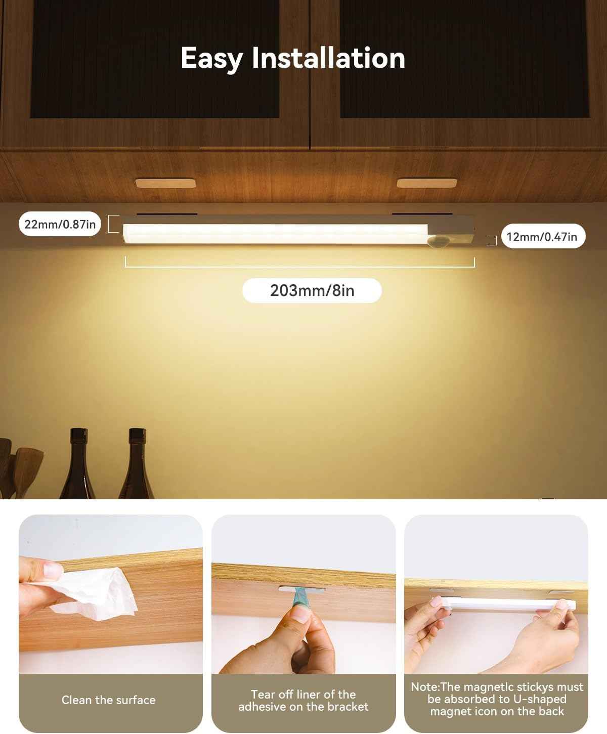LuminWick Motion Light Set – Thoughtful Housewarming Gift for New Homeowners, 3 Pack