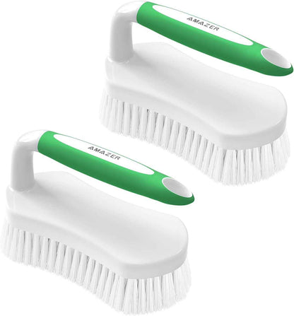 Amazer Scrub Brush 2-Pack – One Tool for Tub, Tile, Sink, and Carpet Clutter Reduction