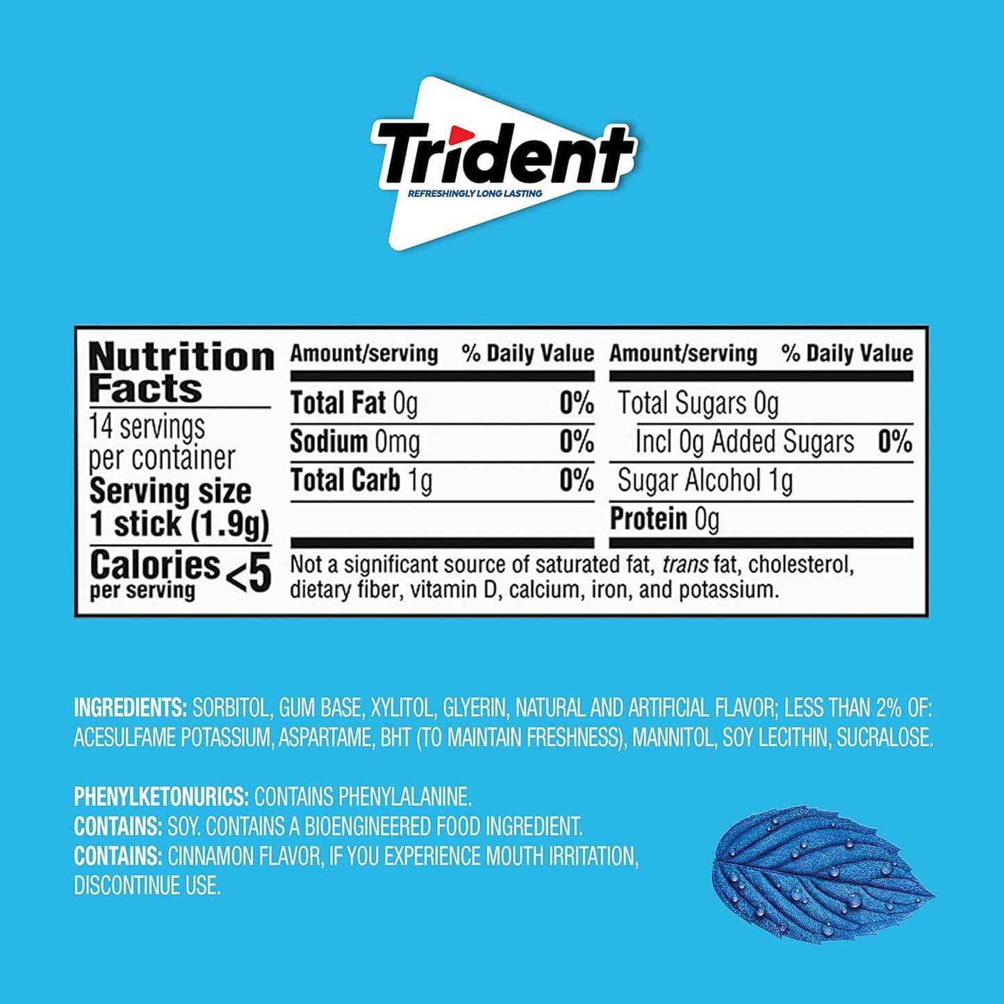 Trident Sugar-Free Chewing Gum 3-Pack – Practical Stocking Stuffer and Hostess Gift