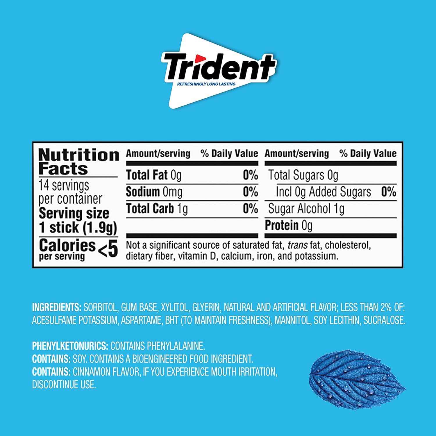 Trident Sugar-Free Chewing Gum 3-Pack – Practical Stocking Stuffer and Hostess Gift