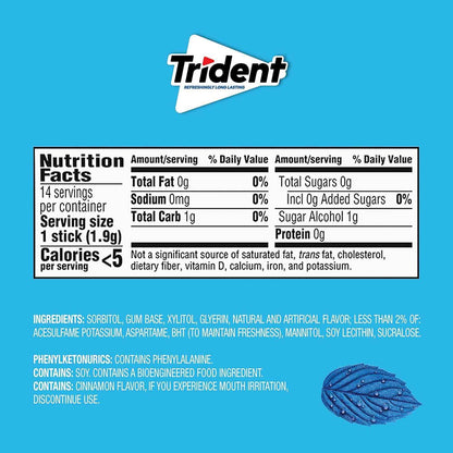 Trident Sugar-Free Chewing Gum 3-Pack – Practical Stocking Stuffer and Hostess Gift