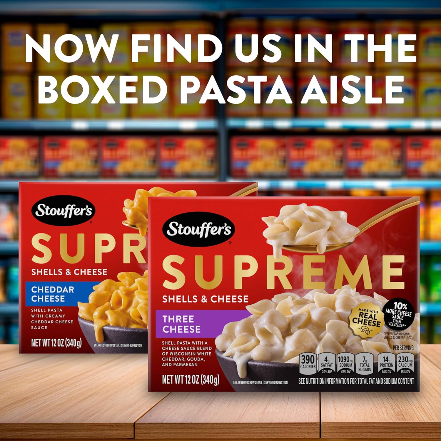 Stouffer's Supreme Shells Three Cheese Stovetop Mac – Simple Two-Ingredient Pantry Meal, Ready in 10 Minutes