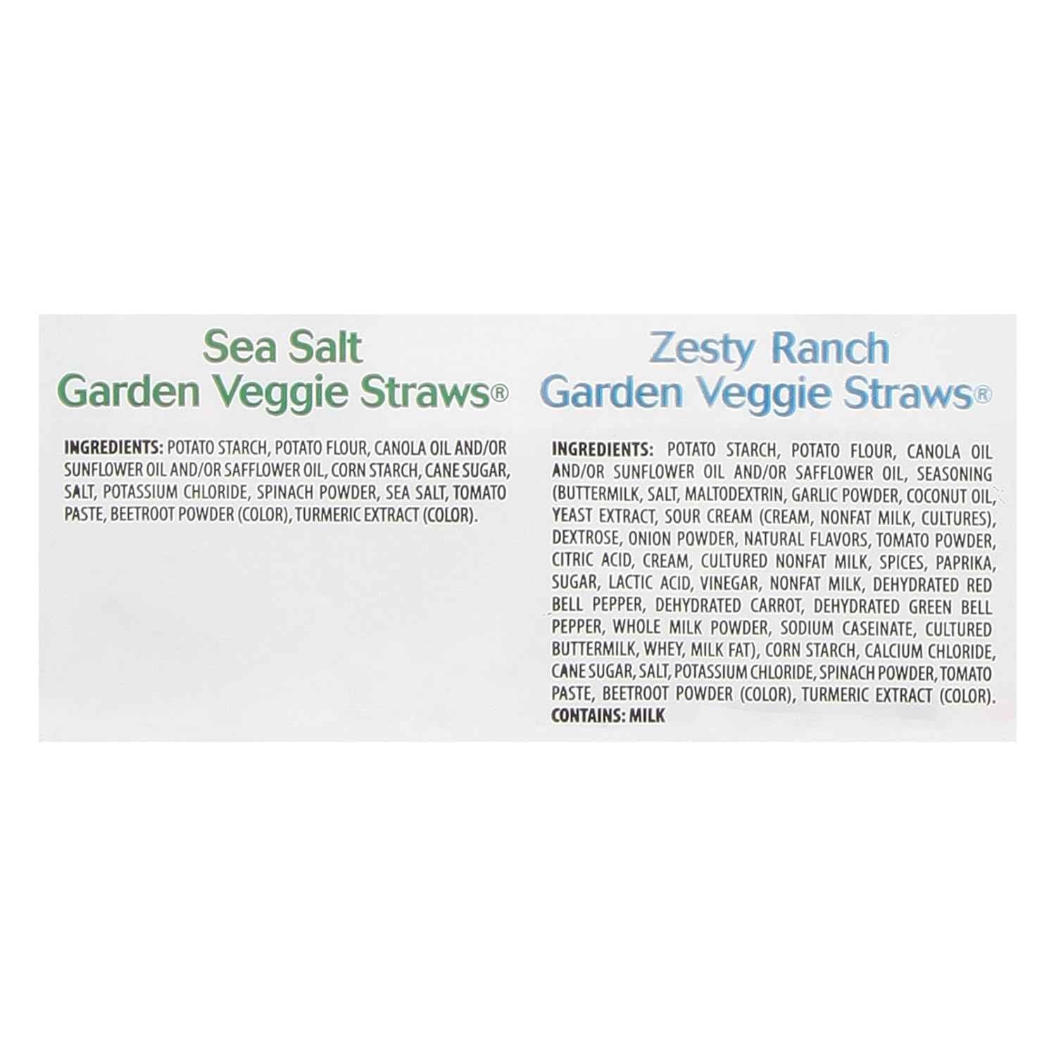 Sensible Portions Garden Veggie Straws for Picnic Baskets and Backyard Parties, 12 Single-Serve Bags