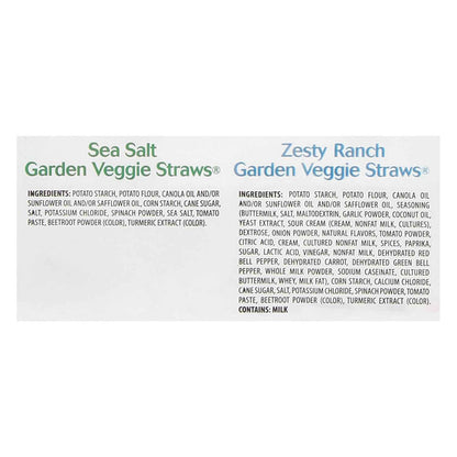 Sensible Portions Garden Veggie Straws for Picnic Baskets and Backyard Parties, 12 Single-Serve Bags
